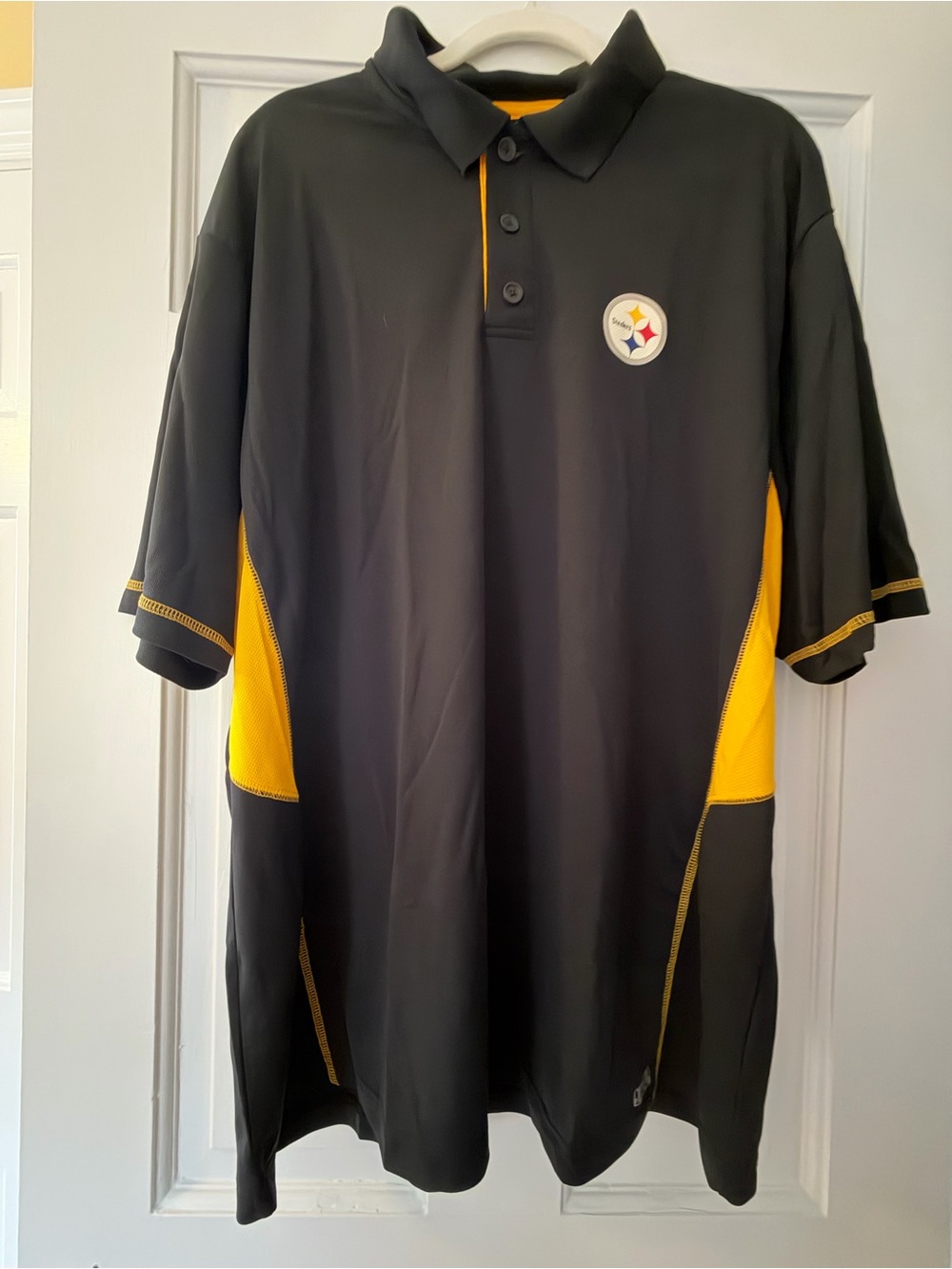 NFL Black and Gold Steelers Polo Shirt